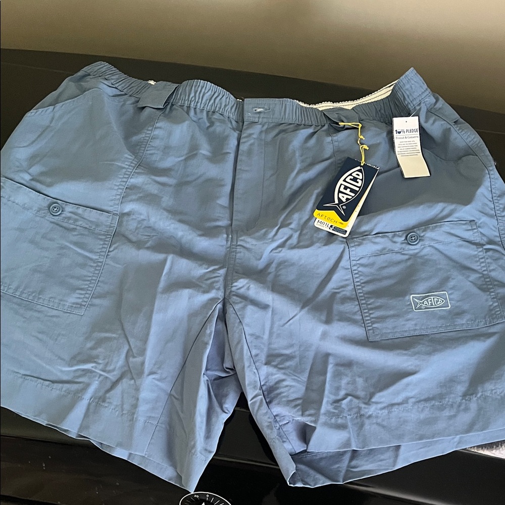 AFTCO Blue Cargo Shorts Lightweight and Relaxed Fit